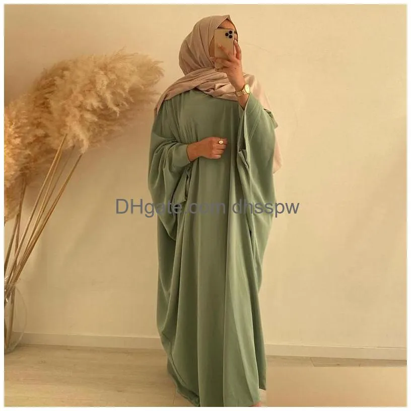 ethnic clothing eid muslim dubai abaya women long khimar one piece batwing nida prayer hijab dress jilbab kaftan islamic robe dresses