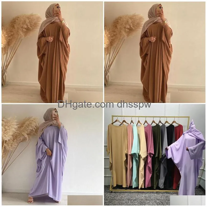 ethnic clothing eid muslim dubai abaya women long khimar one piece batwing nida prayer hijab dress jilbab kaftan islamic robe dresses