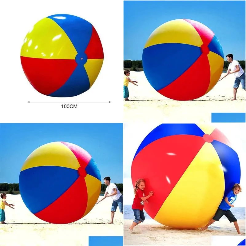 Sand Play & Water Fun Sand Play Water Fun Nt Summer Discount Childrens Adt Toys Swimming Pool Games Pvc Inflatable Beach Ball Balloon Dhzdu
