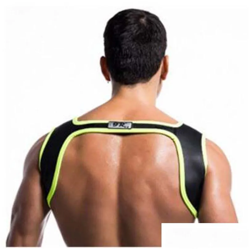 Man Fitness  Neoprene Fit Sports Shoulder Strap Strong Muscle Chest Harness Golds Gym Bodybuilding Top