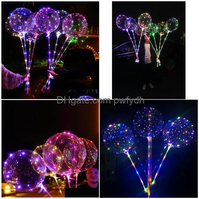 led bobo balloon  string balloon light party decor for christmas halloween birthday balloons