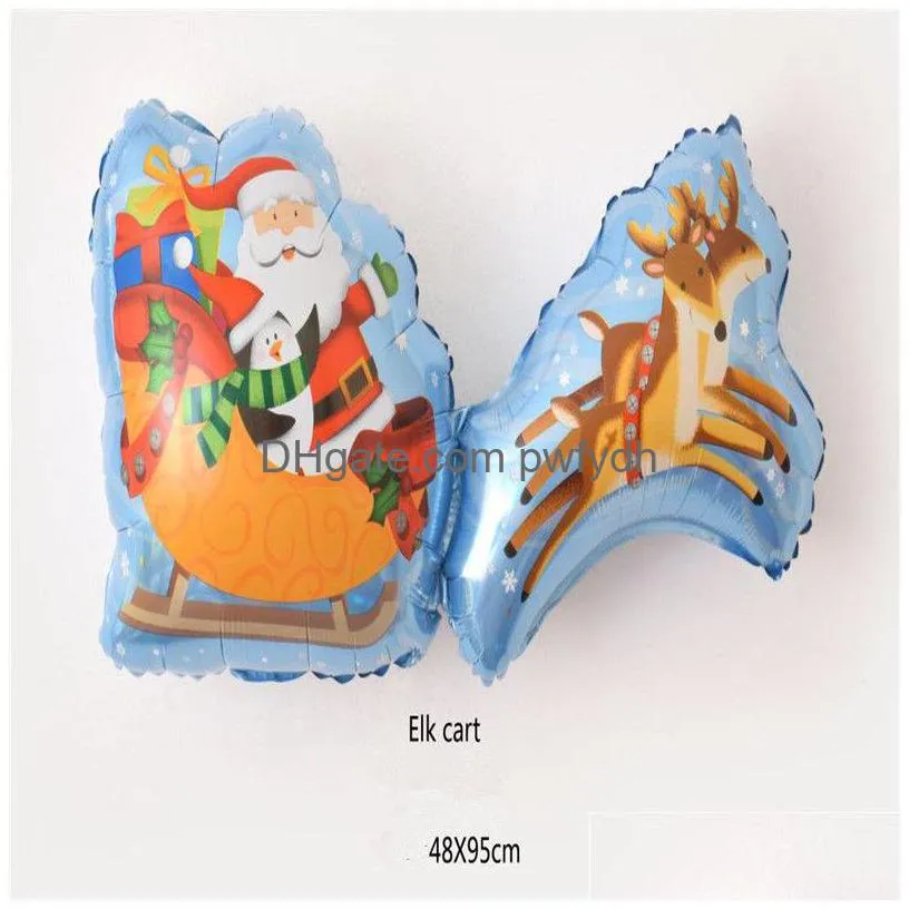 merry christmas foil balloons santa claus xmas party decoration aluminum inflatable balls for kids toys festive supplies 17 designs