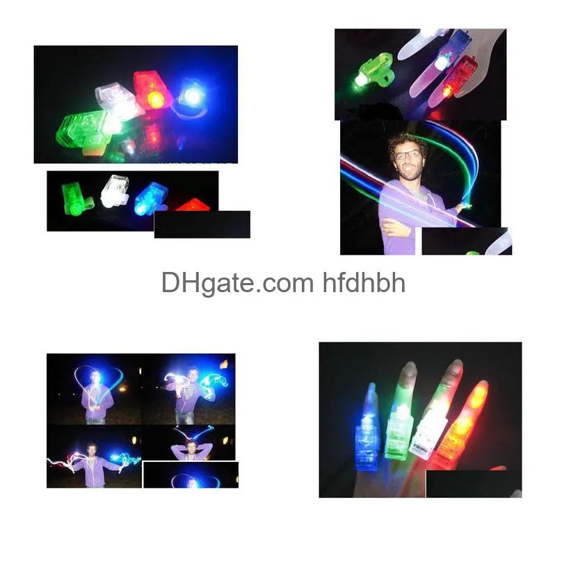100pcs/lot led finger lamp light flashing finger light optical finger light finger lamp