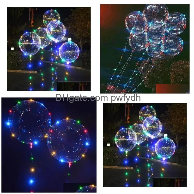 20 inch luminous balloons with light string luminous balloons led light balloon for wedding party decoration