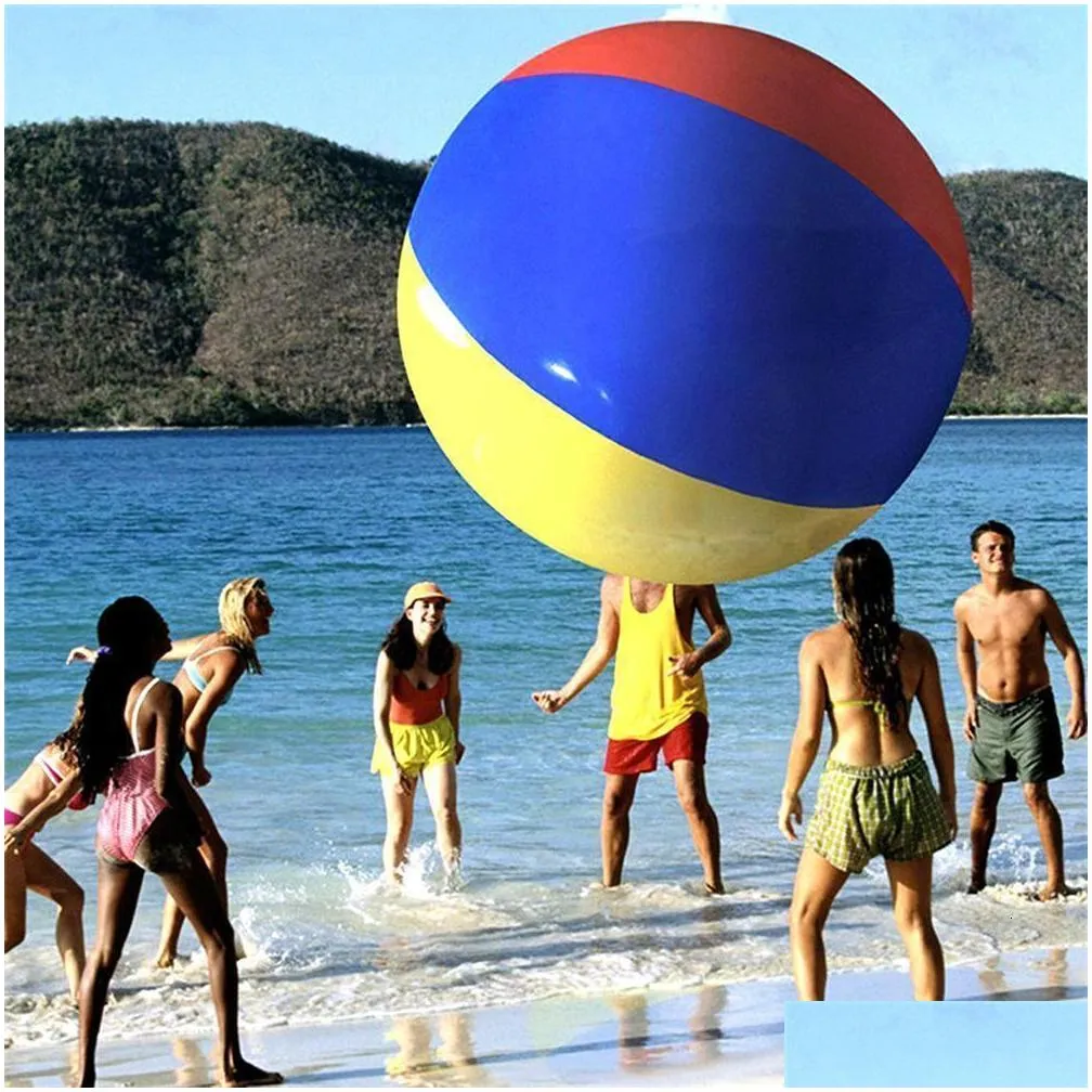 Sand Play & Water Fun Sand Play Water Fun Nt Summer Discount Childrens Adt Toys Swimming Pool Games Pvc Inflatable Beach Ball Balloon Dhzdu