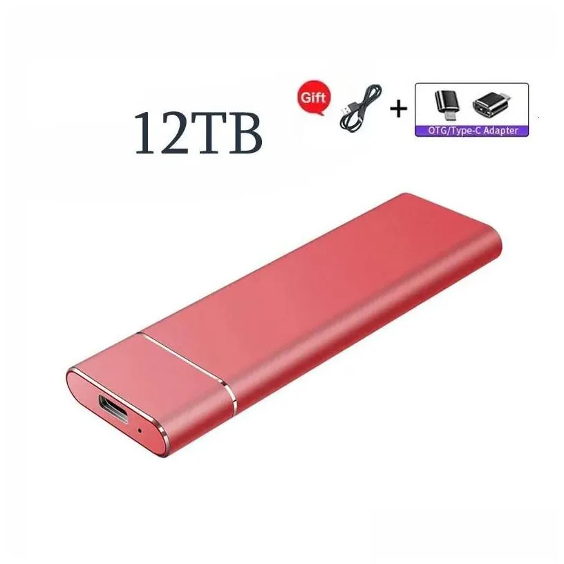 Hard Drives 60Tb Ssd Original Drive 30Tb High-Speed External Mobile Solid State Portable Usb 3.0 Type-C For Laptop Notebook Drop Deliv