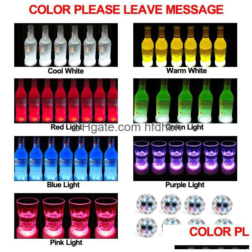 led coaster lighting coasters bottle light bottles glorifier leds stickers coastery drinks flash lights up cups perfect for party weeding bar white