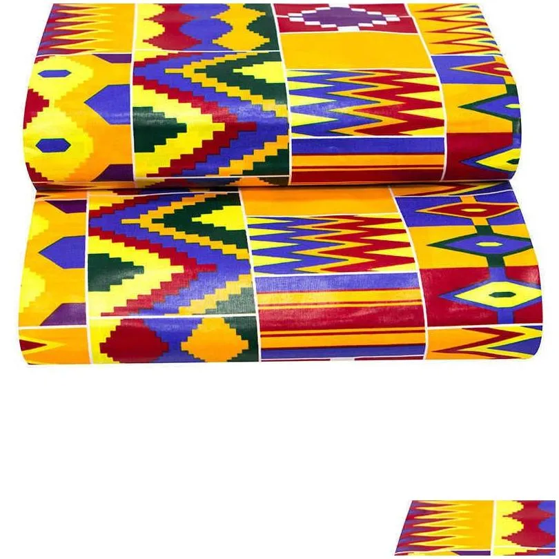 Fabric And Sewing Africa Ankara Kente Batik Fabric Real Wax Pagne 100% Cotton Quality African Starched Tissu Sewing For Dress Crafts D Dhyke