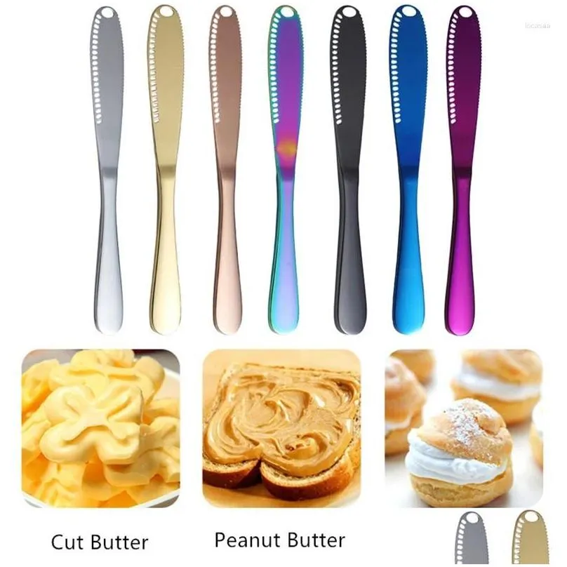 Knives Butter Knife Cheese Cutter With Hole Grater Stainless Steel Kitchen Accessories Wipe Cream Bread Jam Tools Gadget