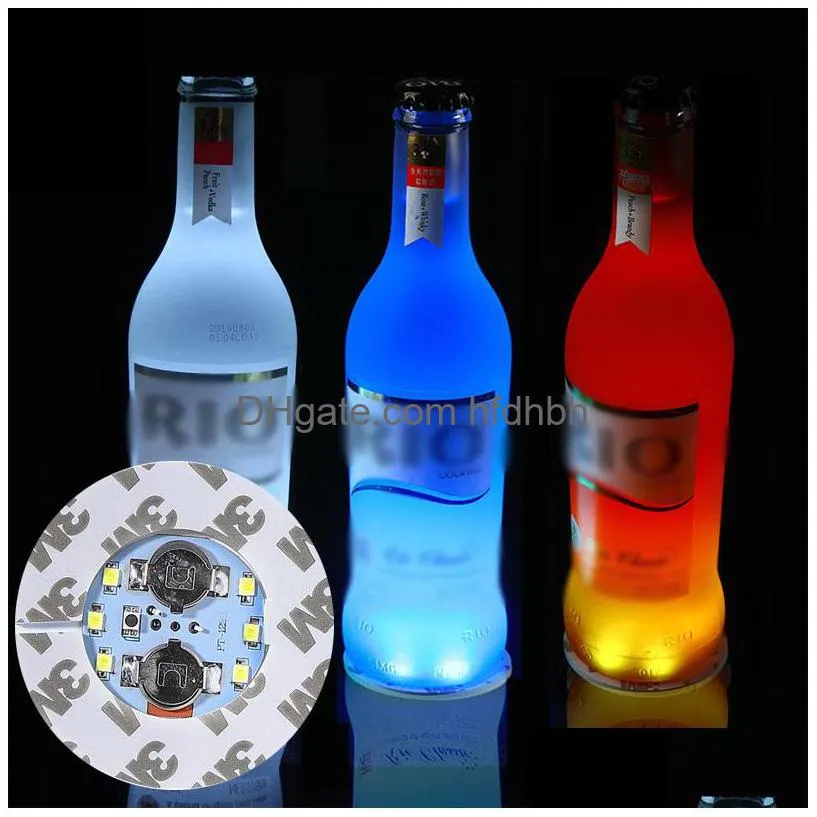 led coaster sticker lighting leds bottles lights cup holder light fors wine liquor bottley bottle sparklers for champagne party bar colds