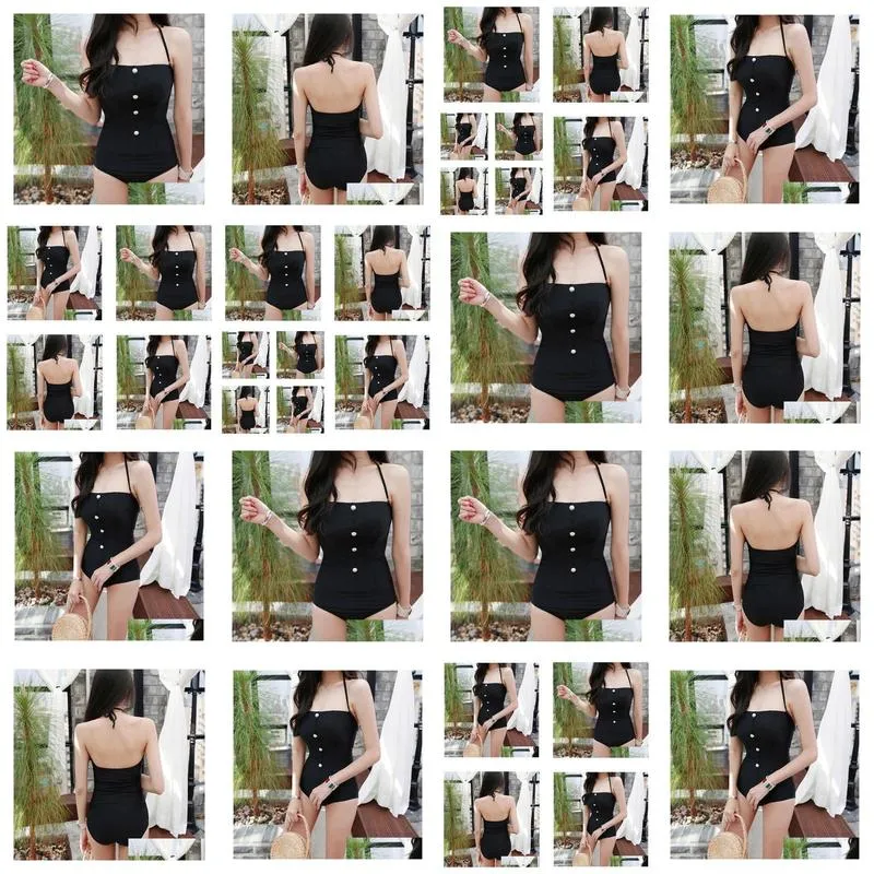 Women Body Sculpting Swimsuit Black Pearl Solids Over The Shoulder Wire Shirred Bandeau One piece Bathing Suit