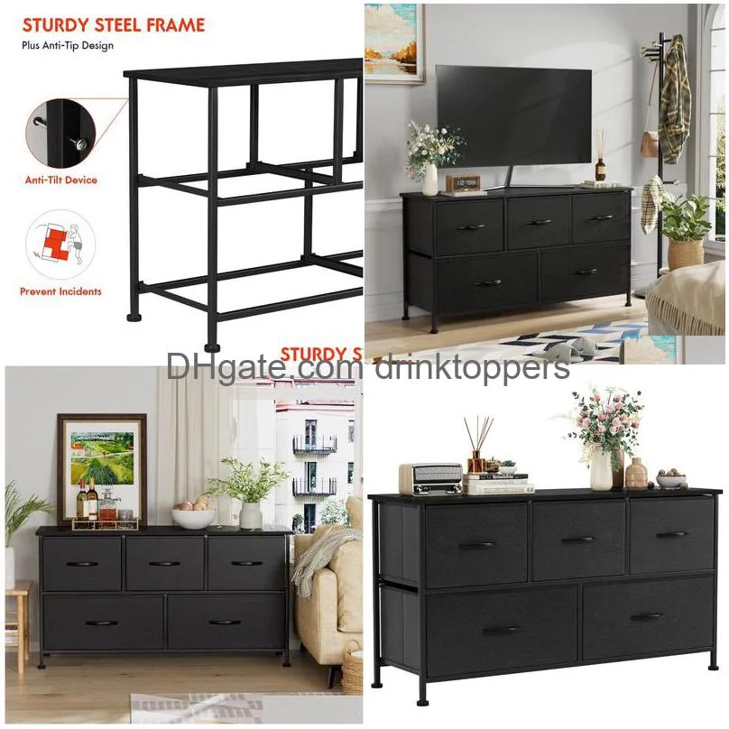 storage drawers dresser for bedroom with 5 wide chest of black cabinets indoor furniture light luxury and modern 230703