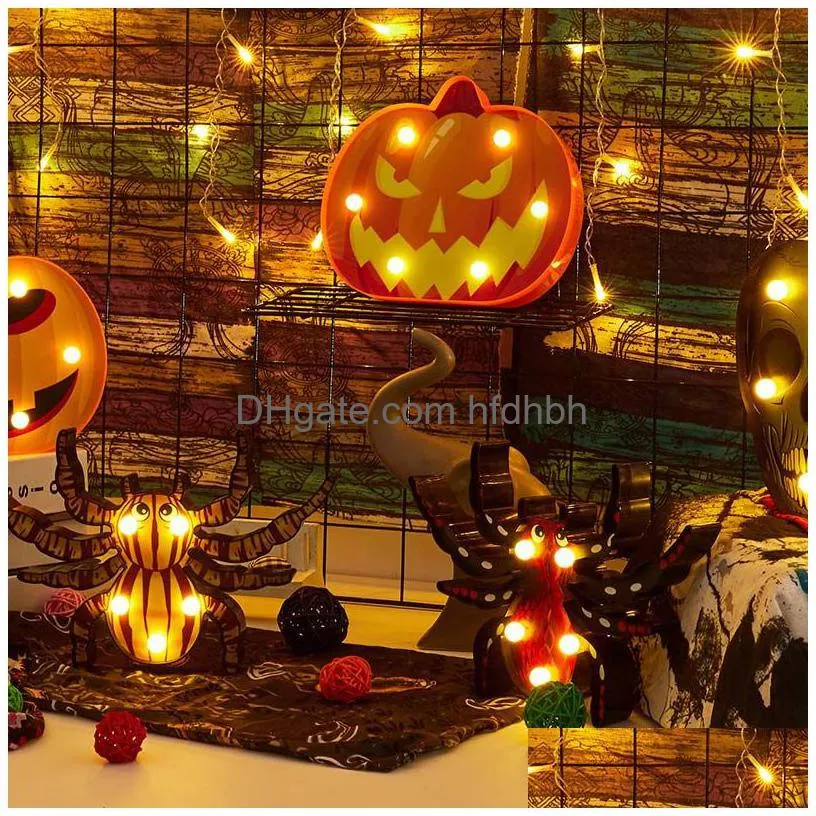 halloween led styling lights night lights pumpkins ghost festival decoration lights spider bat skull pumpkin shape