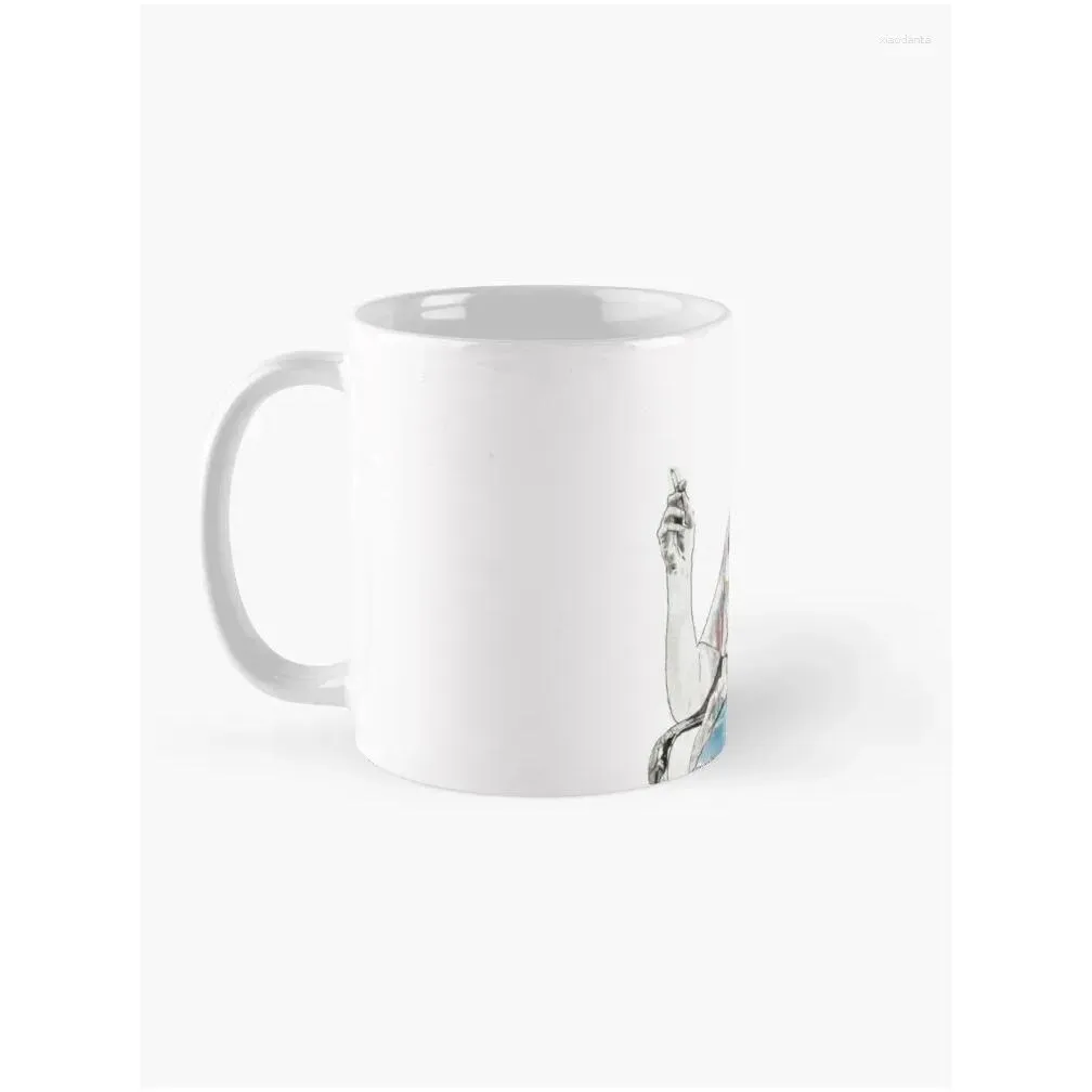 Mugs MS. RAFFERTY/ KATE MCKINNON - Graphite & Acrylic DrawingCoffee Mug Thermo Cup For Coffee Aesthetic Cups