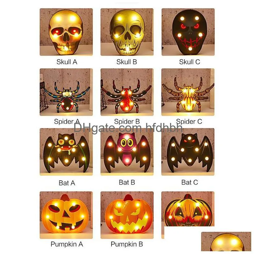 halloween led styling lights night lights pumpkins ghost festival decoration lights spider bat skull pumpkin shape