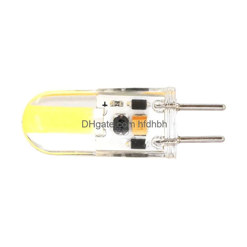 dimmable gy6.35 led lamp dc 12v silicone led cob light bulb 3w replace halogen lighting