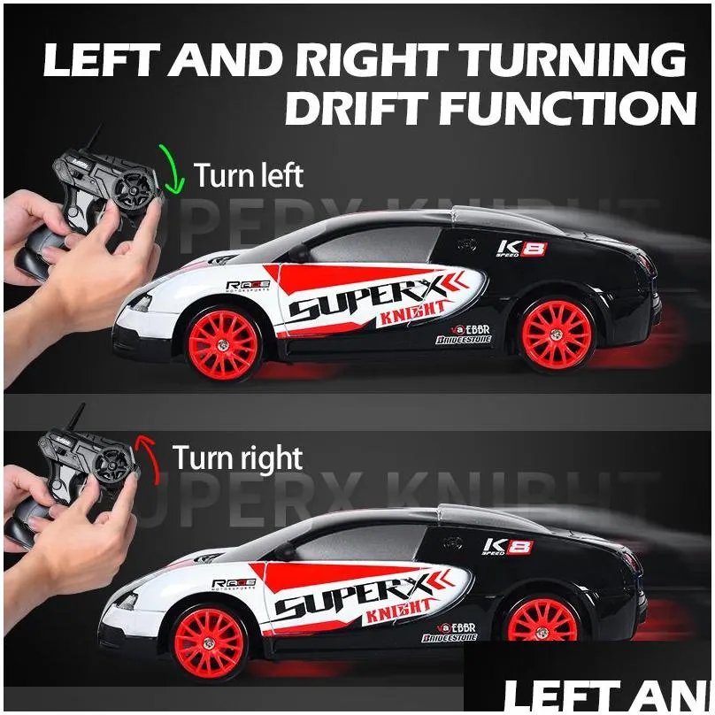 Electric/Rc Car Electric/Rc Car 2.4G Drift Rc 4Wd Toy Remote Control Gtr Model Ae86 Vehicle Racing Toys For Boys Childrens Gift Drop D Dhlwa