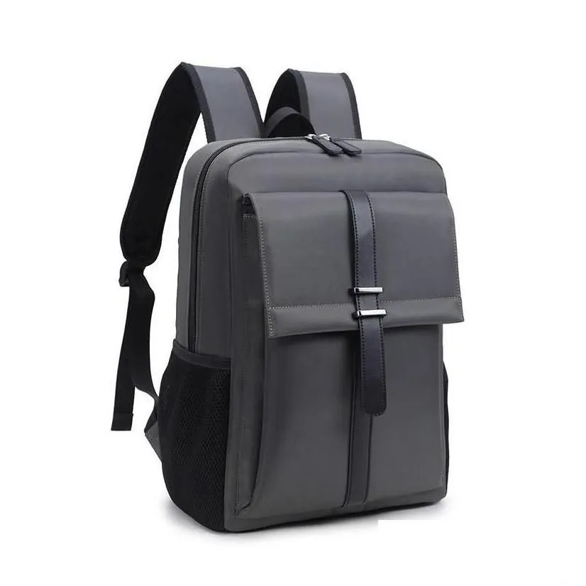 Laptop Cases Backpack Men 16 Inch Office Work Business Bag Uni Black Tralight Thin Back Pack274Z Drop Delivery Computers Networking Co