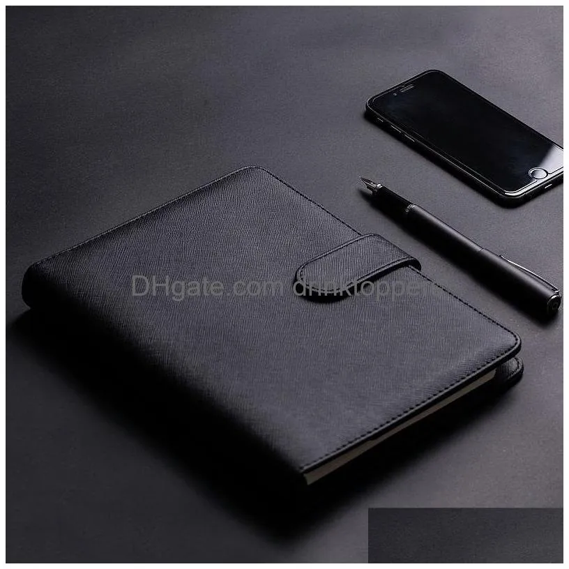 wholesale notepads brown planner black portable notebook looseleaf detachable buckle ring thick a5 business stationery office a6 workbook