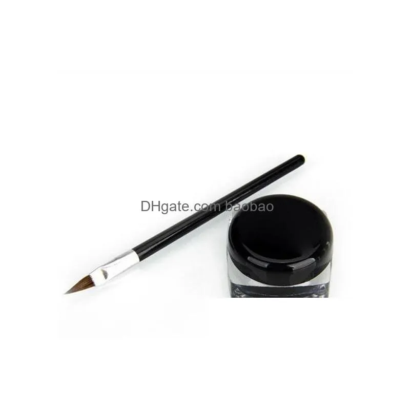 cosmetic waterproof eye liner pencil make up black liquid eyeliner shadow gel makeup brush black maquiagem 3561686