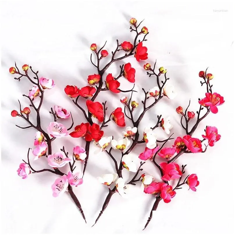 Decorative Flowers Simulated Wintersweet Artificial Bouquets Home Garden Party Decorations Pography Props DIY Wedding Flower