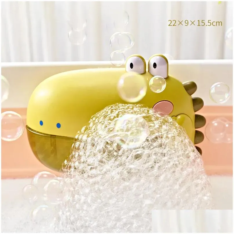 Bath Toys Baby for Kids Music Dinosaur Bubble Machine tub Soap Automatic Maker room Toy 221118