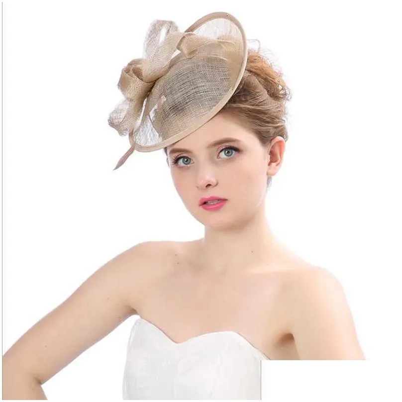 Party Hats Fashion Elegant Feather Mesh Bridal Wedding Party Hats/Fascinators For Woman Vintage Headdress Decoration Sh190923 Drop Del Dhizb