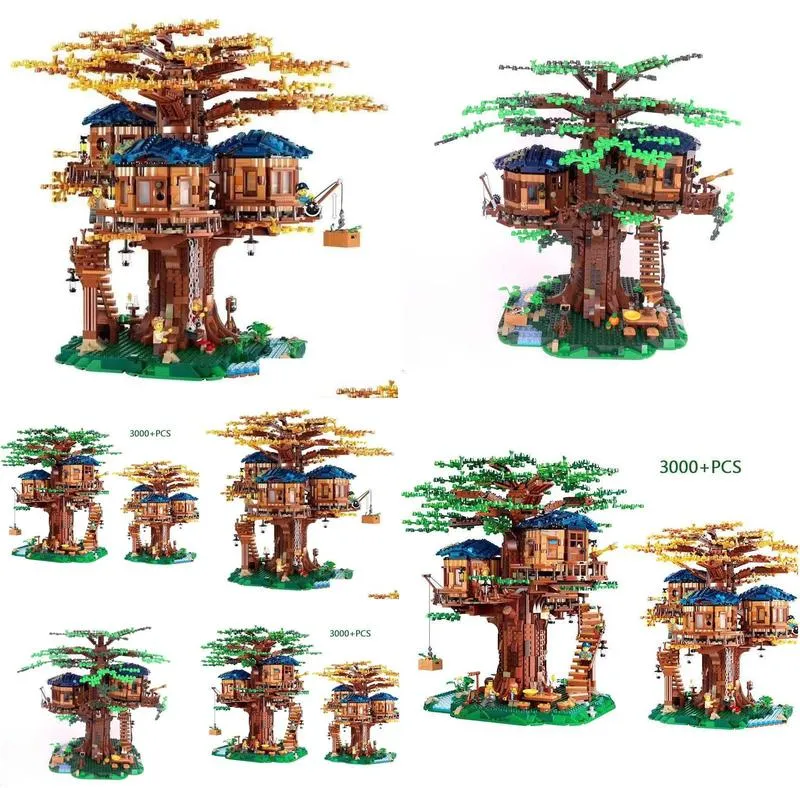 Party Favor In Stock 21318 Tree House The Biggest Ideas Model 3000Addpcs Inges Building Blocks Bricks Kids Educational Toys Gifts T191 Dhqlt
