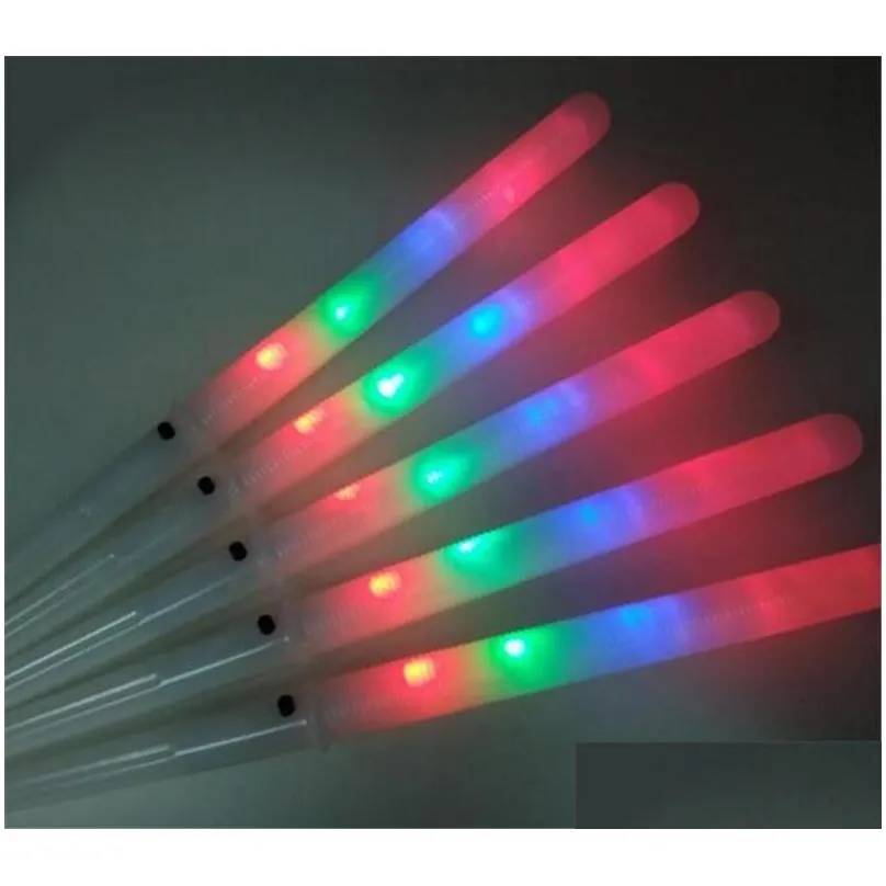 28x1.75CM Colorful LED Light Stick Flash Glow Cotton Candy Stick Flashing Cone For Vocal Concerts Night Parties