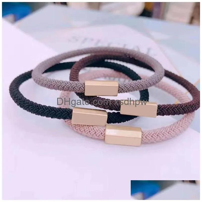 women girl letter print elastic hair rubber band letter hair ties with stamp for gift party high quality wholesale price