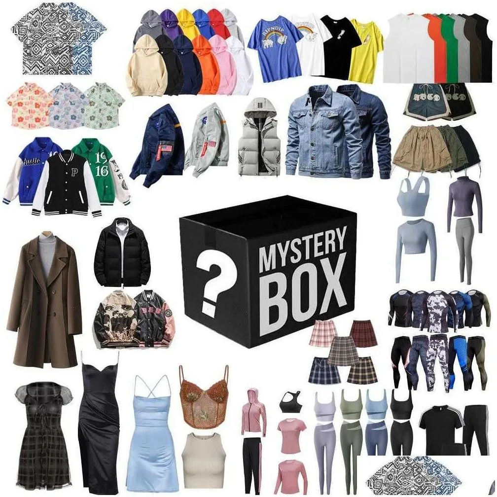 2023 new Blind Box 100 Surprise Tee Unisex Men Women Lucky Clothes Gifts Mystery Brand Random Causal Sport Hoodie Best quality