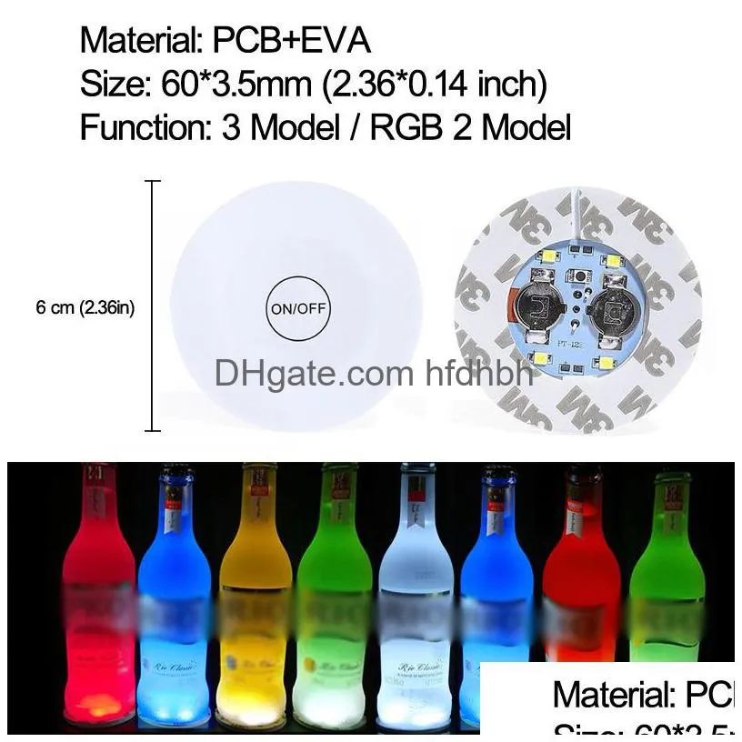 led coaster lighting coasters bottle light bottles glorifier leds stickers coastery drinks flash lights up cups perfect for party weeding bar white