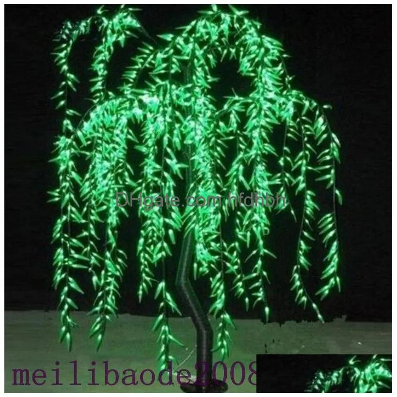 willow tree light 1152pcs led 2m/6.6ft / 960pcs led 1.8m rainproof christmas wedding party indoor or outdoor use ac 90-265v