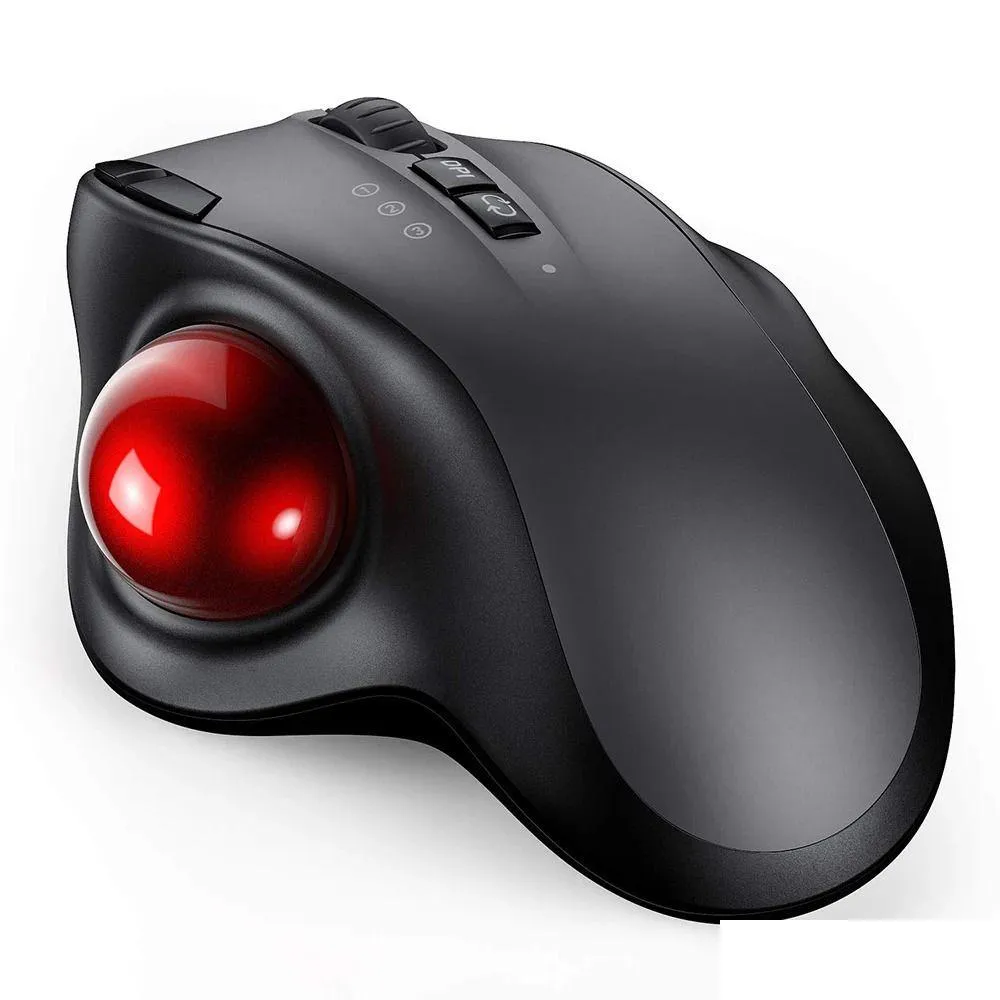 Mice Bluetooth Mouse Rechargeable 2.4G USB Wireless Mice Ergonomic Trackball Mouse for Computer 1000 1600 1800 DPI 231208