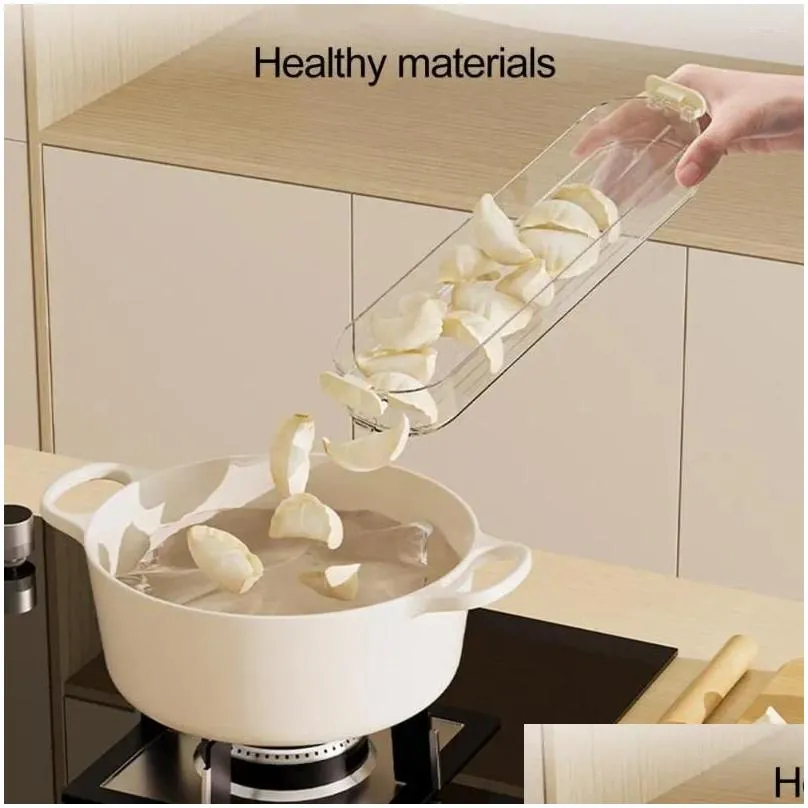 Storage Bottles Dumpling Container Transparent Box Keep Dumplings Refrigerator With This Sealed Food Efficient