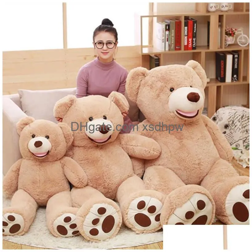 plush dolls 1pc huge size 100cm usa  bear skin teddy bear hull good quality wholesale price selling toys birthday gifts for girls baby