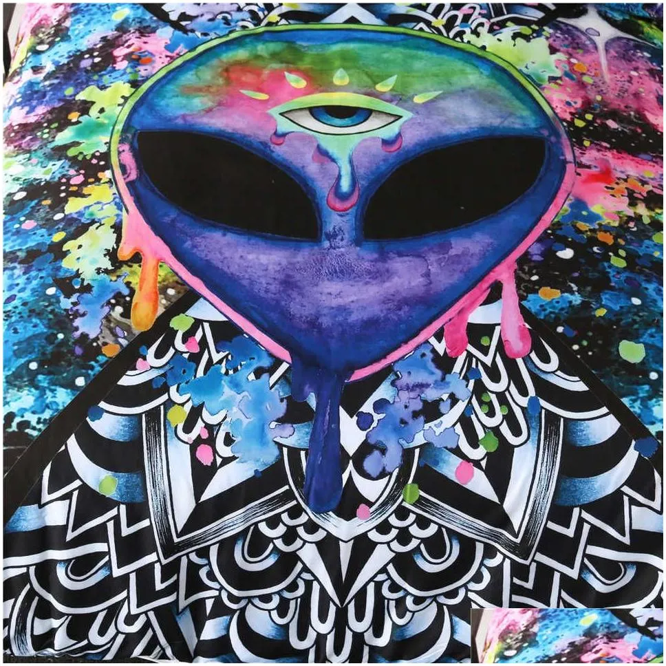 Tapestries Trippy Alien By Brizbazaar Tapestry Hippie Wall Carpet Room Hanging Watercolor Witchcraft Tapiz Dropship T200628 Drop Deliv Dhbnv