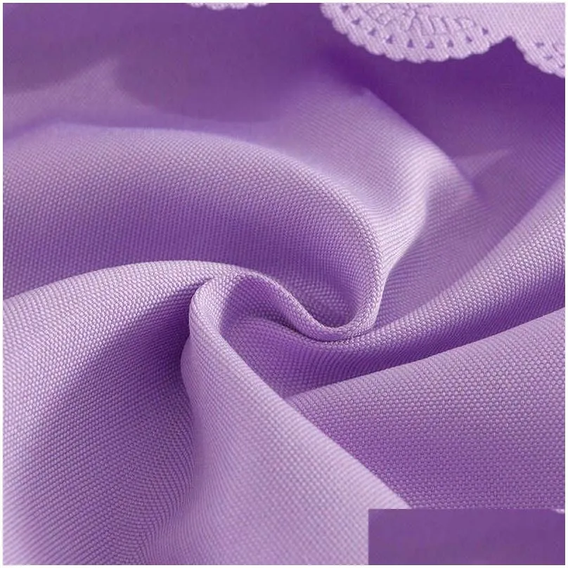 Table Cloth Yryie 1Pc Solid Color Purple Wine Red Washable Wedding Tablecloth For Round Fable Party Banquet Dining Table Er Decor Sh19 Dhybq