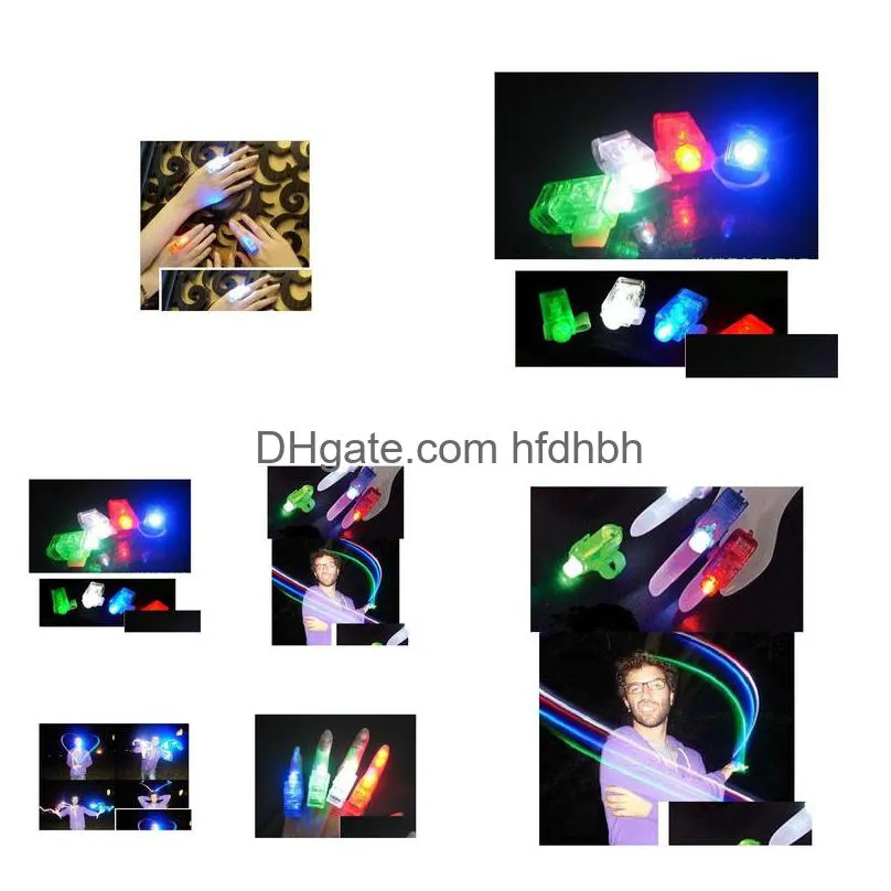 100pcs/lot led finger lamp light flashing finger light optical finger light finger lamp