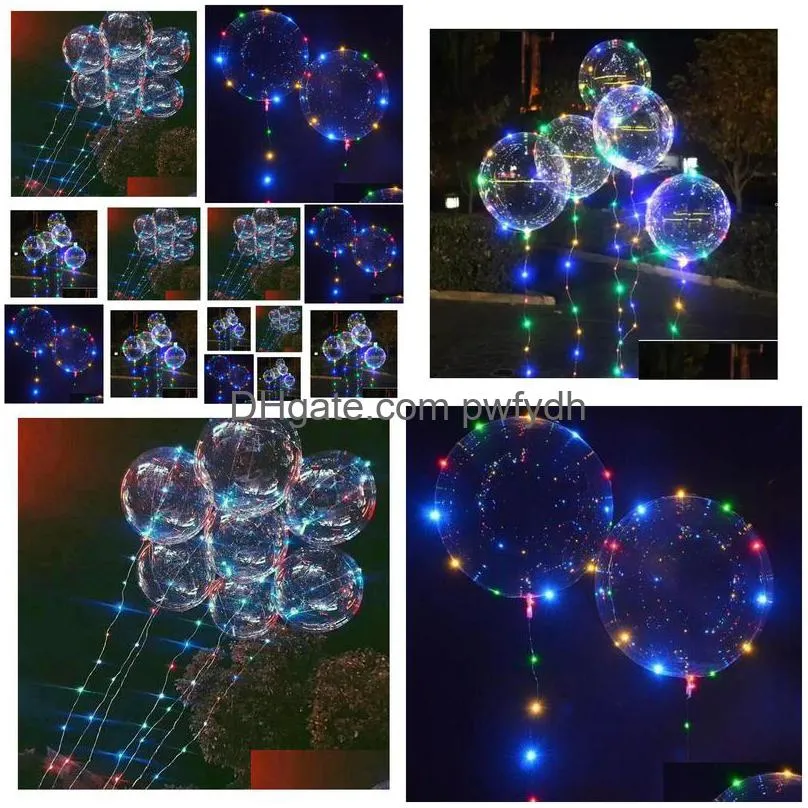 20 inch luminous balloons with light string luminous balloons led light balloon for wedding party decoration