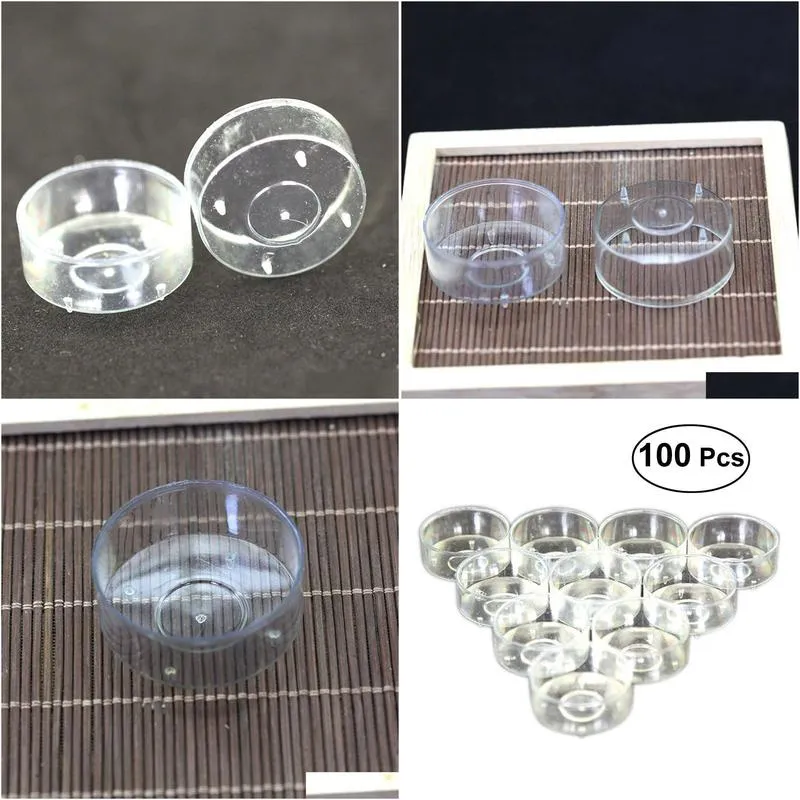 Candle Holders 100 Pcs Plastic Candle Holder Clear Cup For Temple Supplies Sh190924 Drop Delivery Home Garden Home Decor Dhhbd