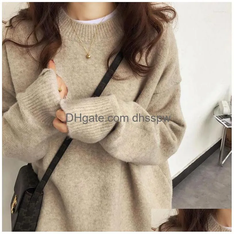 womens sweaters oversized sweater women pullover autumn winter soft cashmere outwear loose knitted jumper robe pull femme hiver