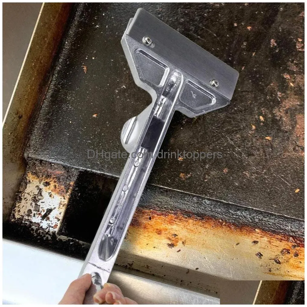 cooking utensils heavy duty outdoor grill scrapers casting aluminum commercial griddle scraper with 5 blades and small slant edge