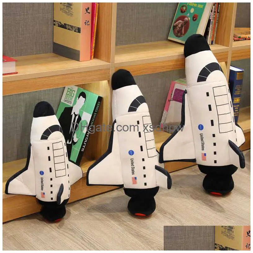 stuffed plush animals simulation space shuttle spaceship doll kawaii plush toy cute soft padded pillow christmas and year gifts for