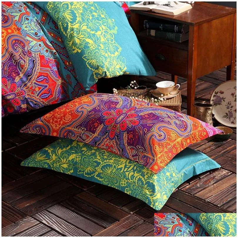 Bedding Sets Bedding Sets Bohemian 3D Comforter Mandala Duvet Er Set Winter Bedsheet Pillowcase Queen King Size Bedlinen Bedspread Dro Dhwjm