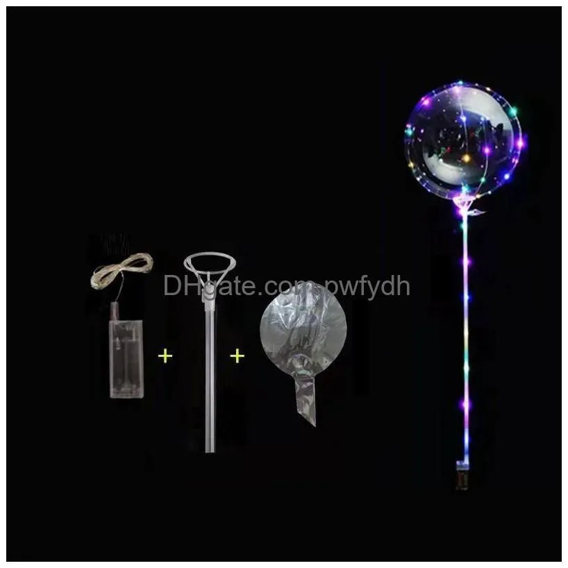 party decor led bobo balloon dont need stretch with 70cm stick  string light christmas halloween birthday