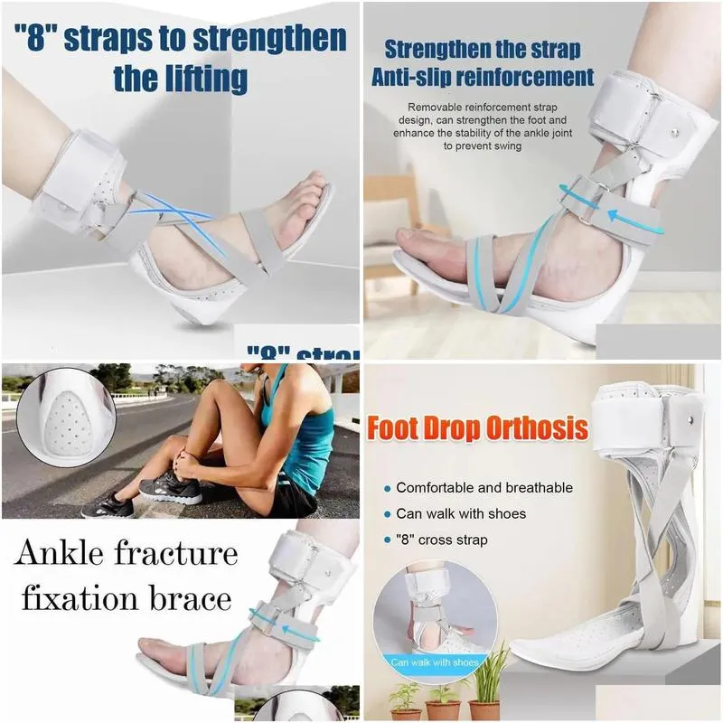 Leg Shaper Foot Drop Brace Splint Ankle Foot Orthosis Walking with Shoes or Sleeping for Stroke Hemiplegia Beauty Health 231010