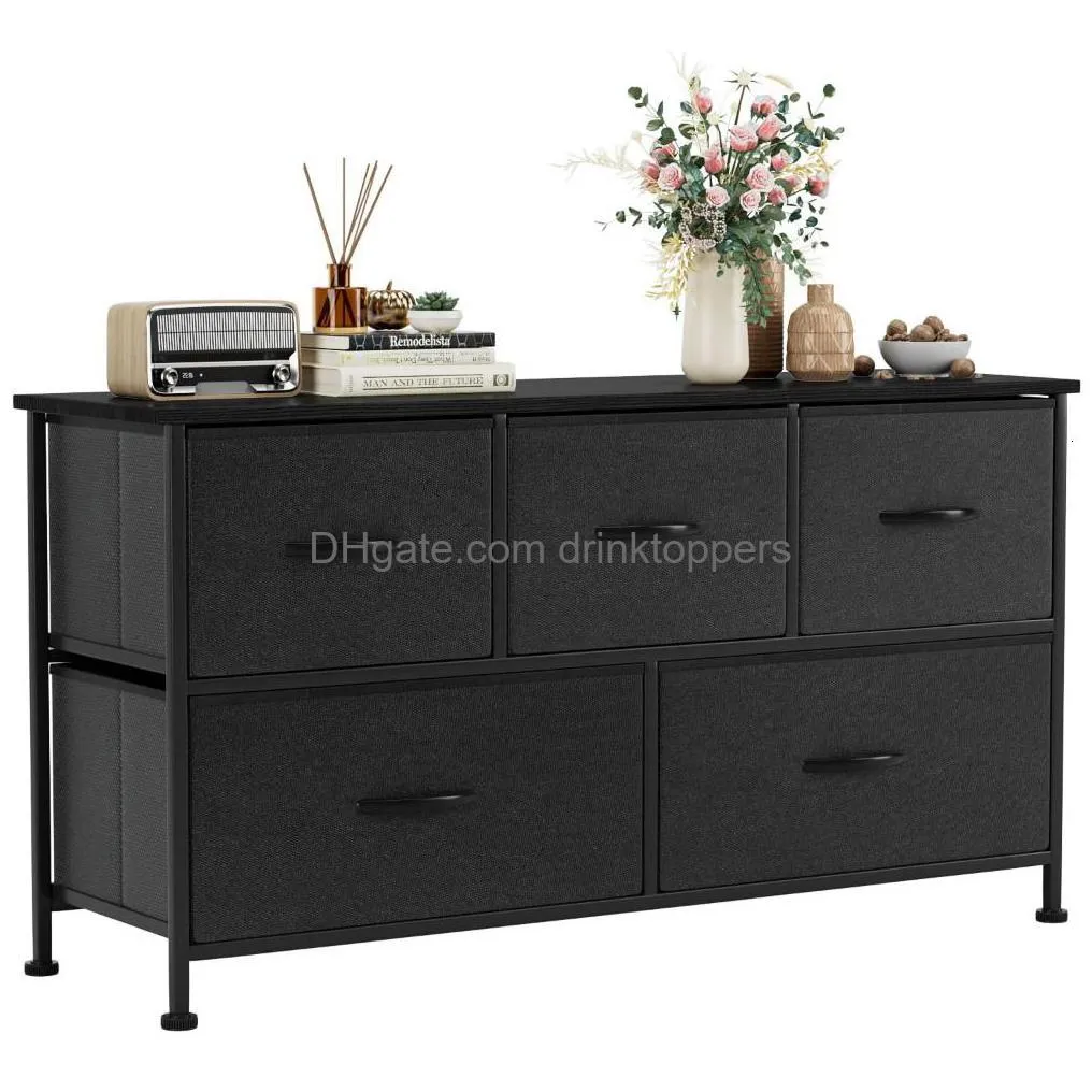 storage drawers dresser for bedroom with 5 wide chest of black cabinets indoor furniture light luxury and modern 230703