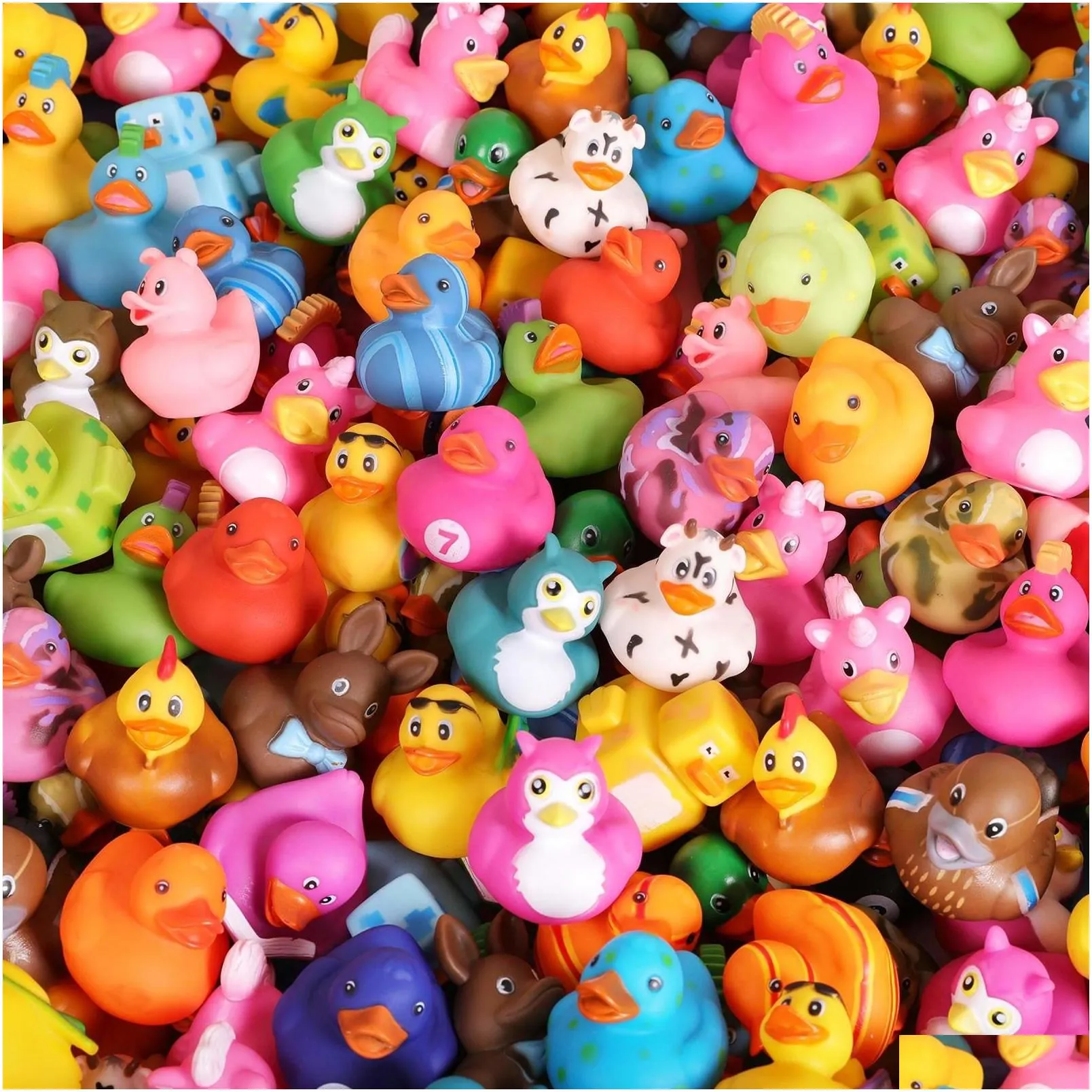 Bath Toys Rubber Duck 25 Pack Kids Tub Float Cake Decor Birthday Gift School Classroom Prize Trick Or Treat Car Decoration 221118