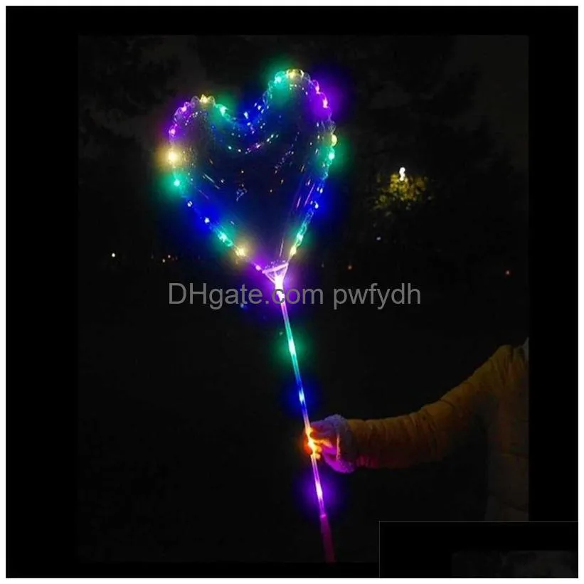 garden lights bobo balloons party decoration shine toys flash led light transparent balloon toy light-up landscape path yard outdoor lamps sale